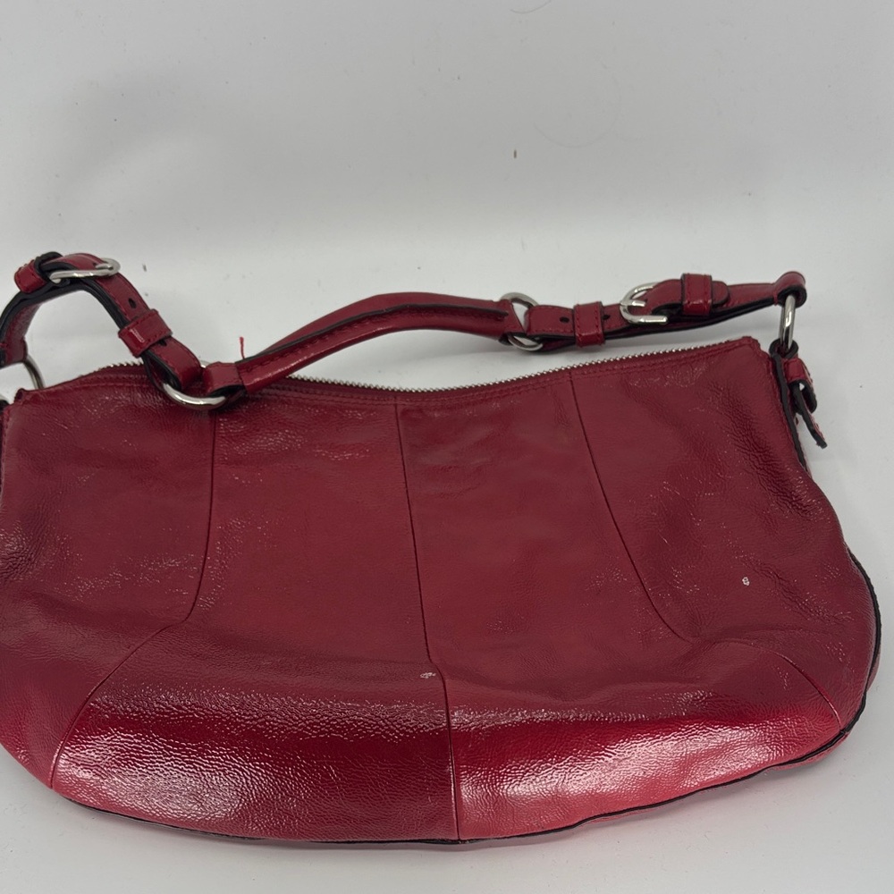 Coach Cherry Red Leather Shoulder Bag - Picture 3 of 7